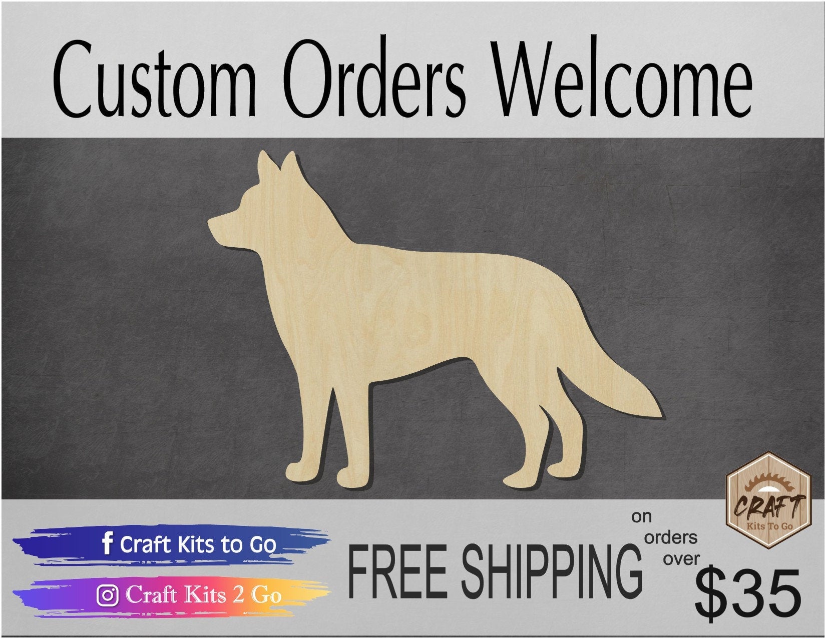 Husky Dog wood cutout wood shapes animal cutouts dog cutouts DIY #1620 - Multiple Sizes Available - Unfinished Wood Cutouts Shapes