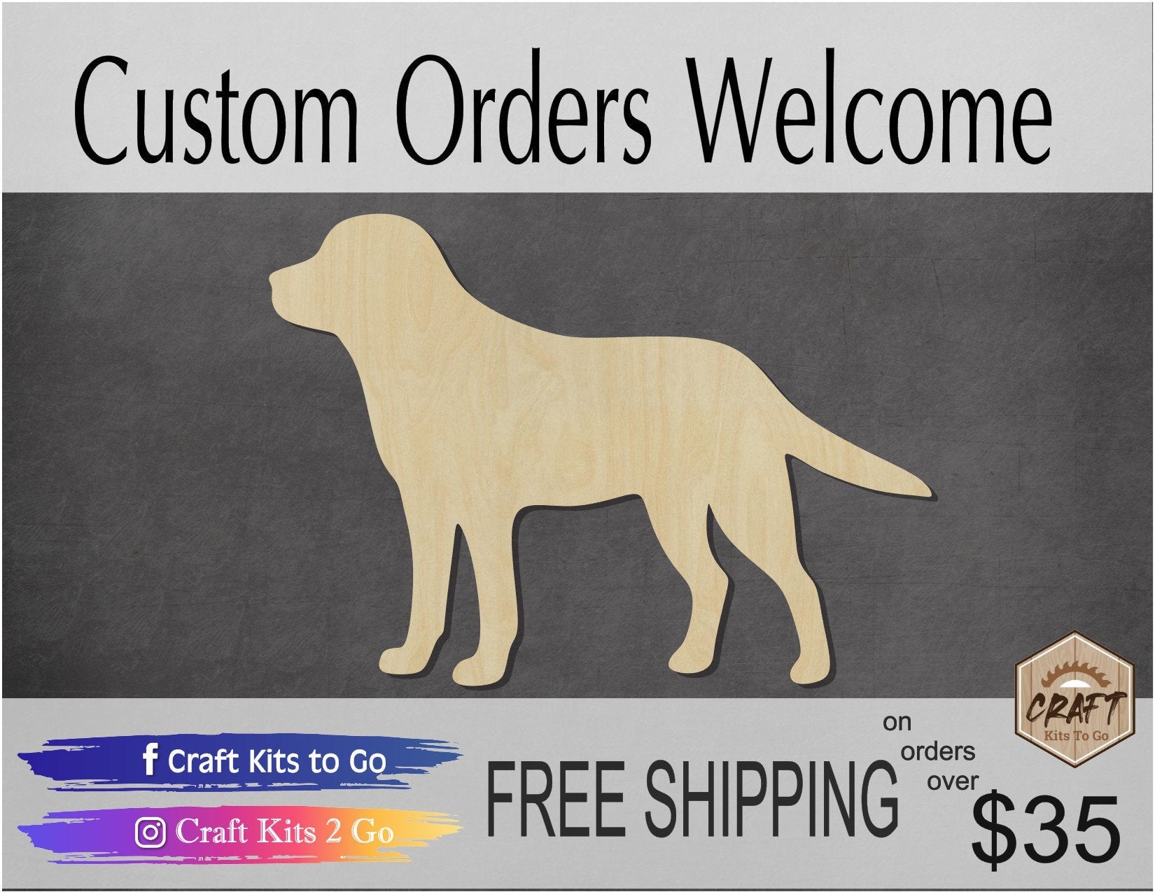 Labrador Dog wood cutouts wood shapes Dog cutouts dog shapes DIY paint kit #1661 - Multiple Sizes Available - Unfinished Wood Cutout Shapes
