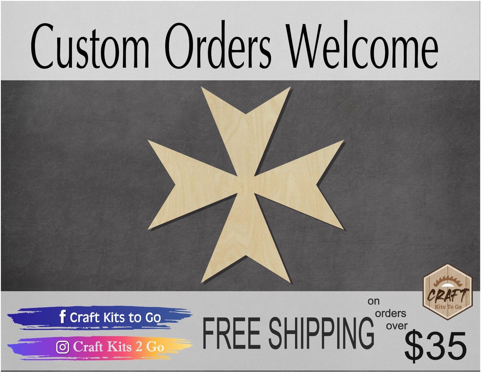 Maltese wood cutouts wood shapes DIY Paint kit #1718 - Multiple Sizes Available - Unfinished Wood Cutout Shapes