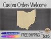Ohio State wood shape wood cutouts State cutouts State shapes DIY Paint kit #1795 - Multiple Sizes Available - Unfinished Wood Cutout Shapes