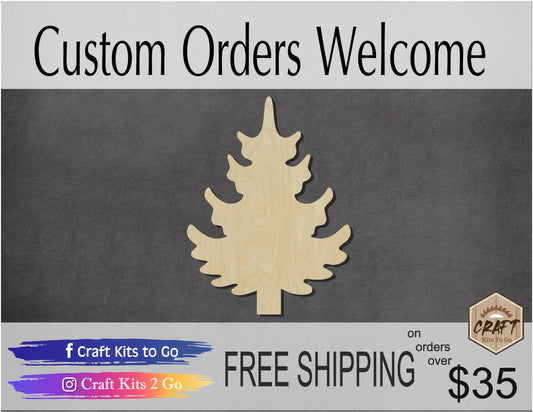 Pine Tree wood shape wood cutouts trees DIY Paint kit #1851 - Multiple Sizes Available - Unfinished Wood Cutout Shapes