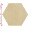 Hexagon Cutout #1018 - Multiple Sizes Available - Unfinished Wood Cutout Shapes