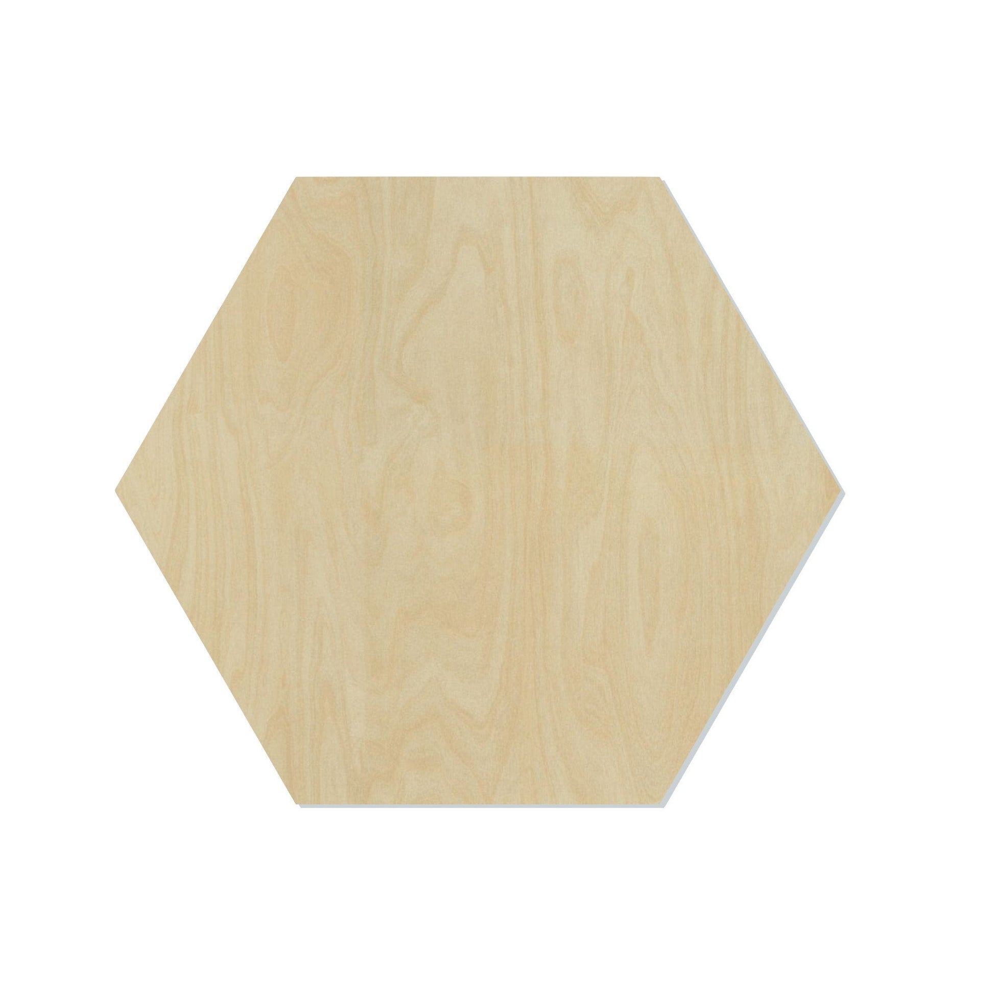 Hexagon Cutout #1018 - Multiple Sizes Available - Unfinished Wood Cutout Shapes