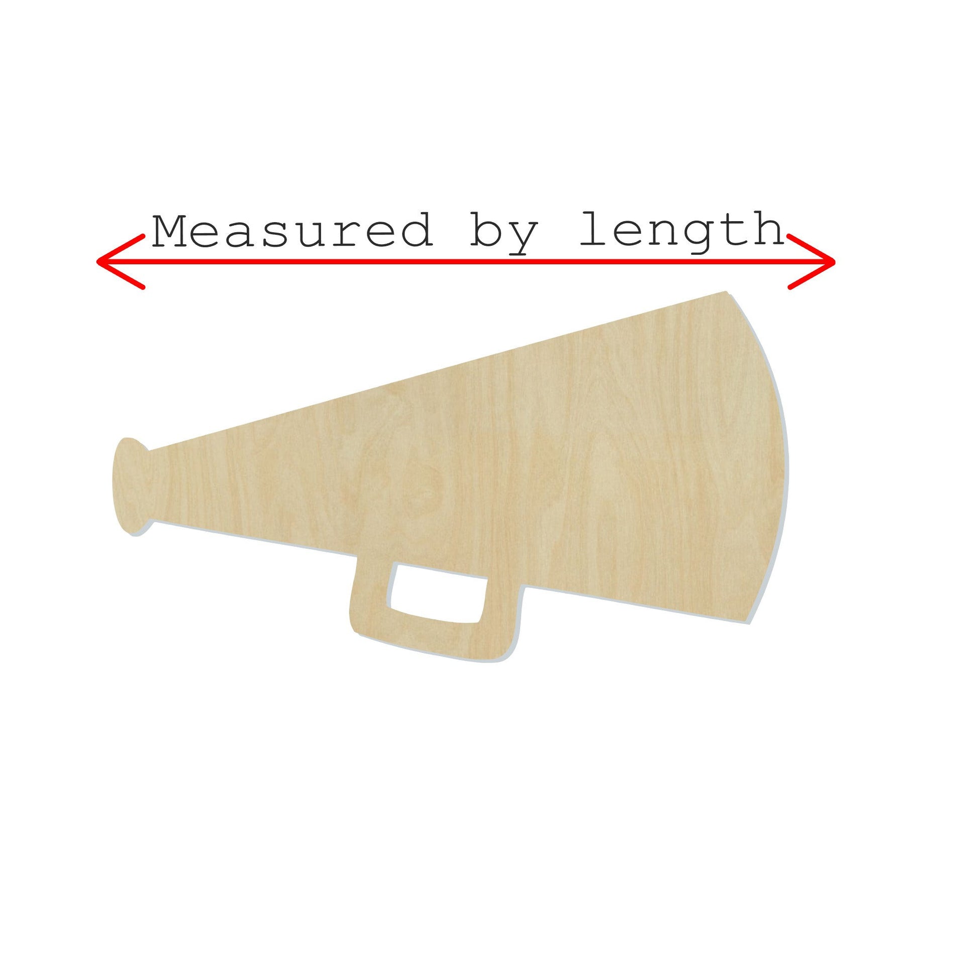 Megaphone Cutout #1020 - Multiple Sizes Available - Unfinished Wood Cutout Shapes