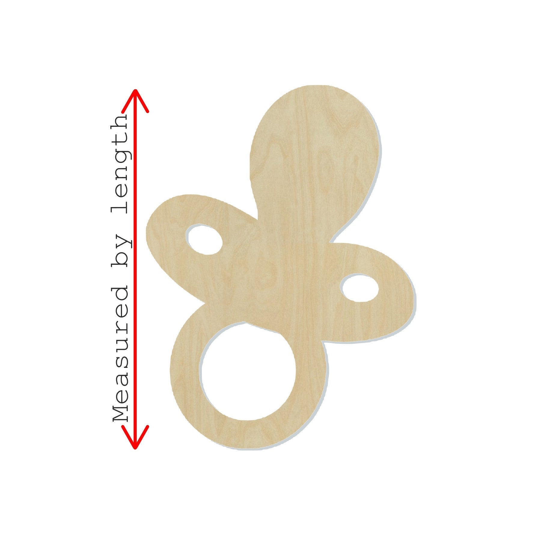 Baby Pacifier Wood Cutout #1037 - Multiple Sizes Available - Unfinished Wood Cutout Shapes