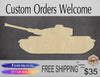 Tank wood shape wood cutouts Military War DIY Paint kit #2082 - Multiple Sizes Available - Unfinished Wood Cutout Shapes