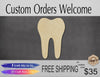 Tooth wood shape wood cutouts Tooth Fairy Dentist DIY Paint kit #2105 - Multiple Sizes Available - Unfinished Wood Cutout Shapes