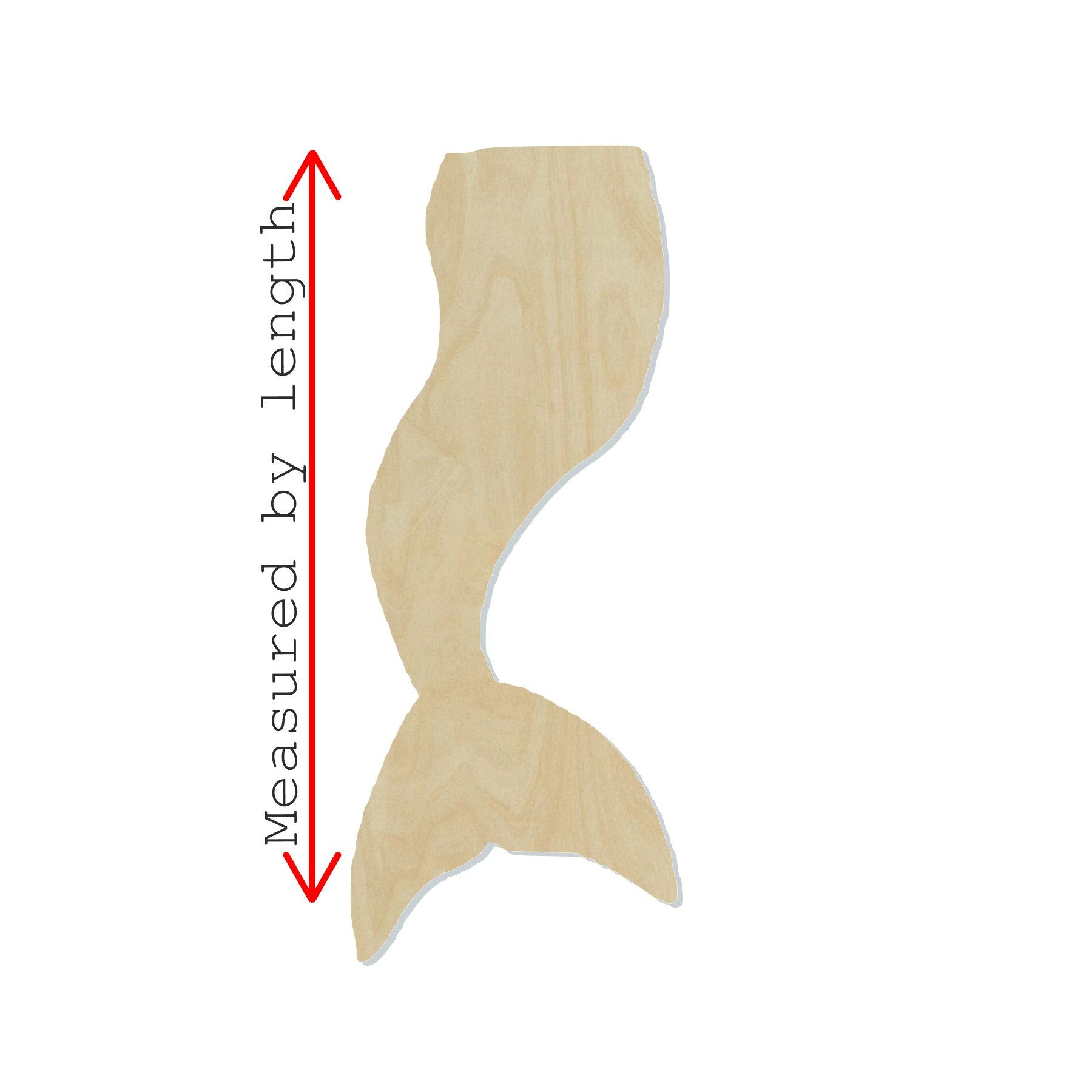 Mermaid Tail blank, Magical Mermaid cutout #1076 - Multiple Sizes Available - Unfinished Wood Cutout Shapes