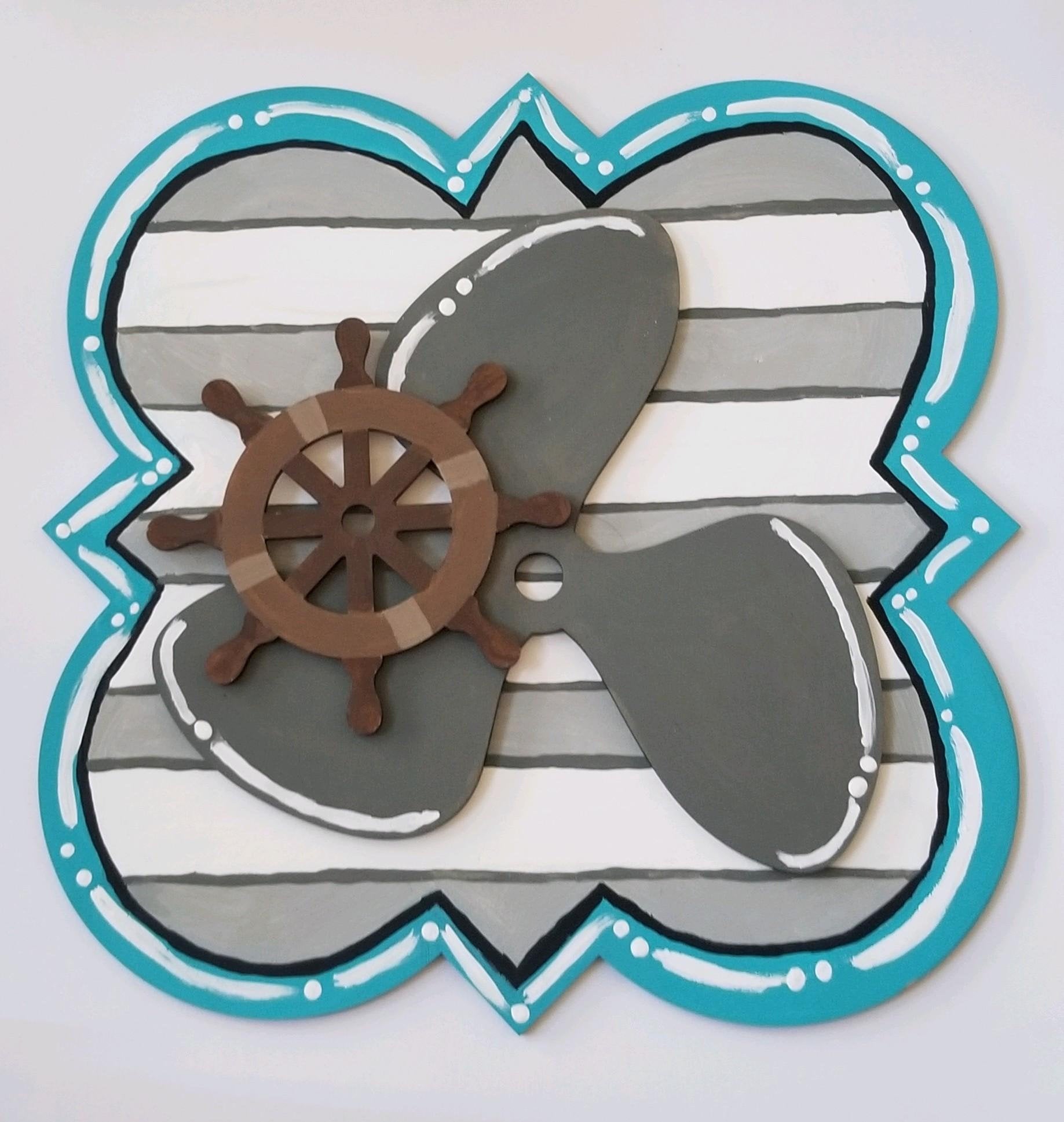 Propeller wood cutout Boat Sailing Sail DIY Paint kit #1892 - Multiple Sizes Available - Unfinished Wood Cutouts Shapes