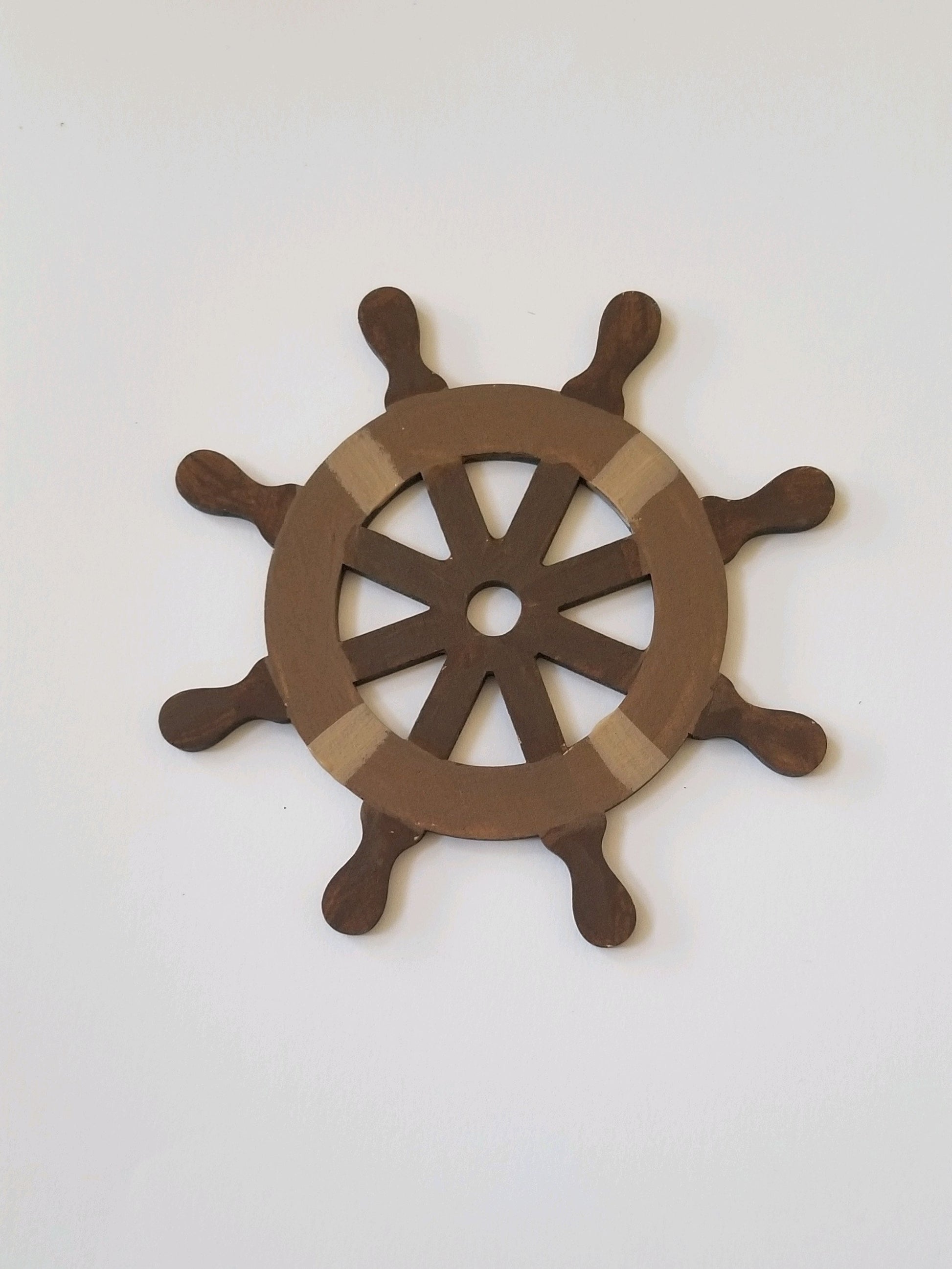Steering Wheel wood cutout Sail Boat DIY Paint kit Bedroom Decor #2059 - Multiple Sizes Available - Unfinished Wood Cutouts Shapes