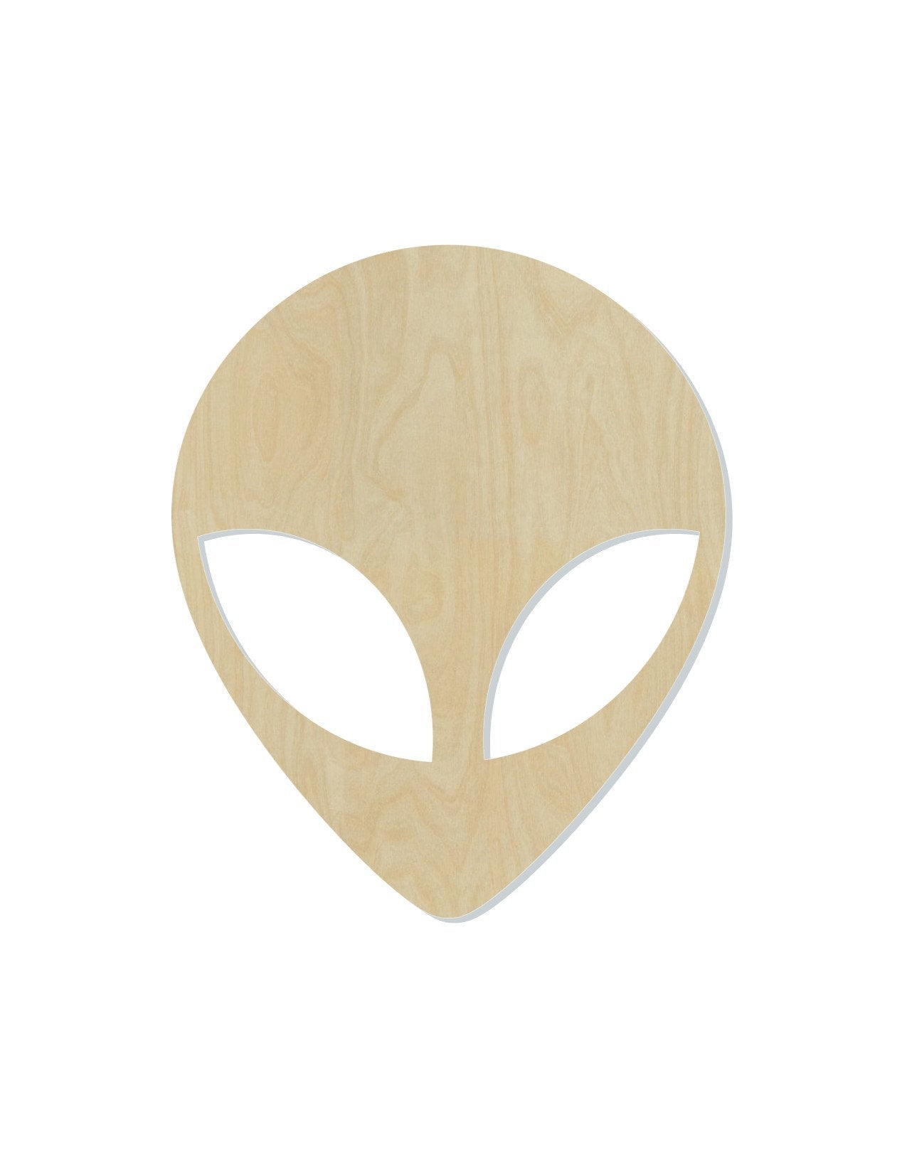 Alien Head Blank Alien UFO #1119 - Multiple Sizes Available - Unfinished Wood Cutout Shapes