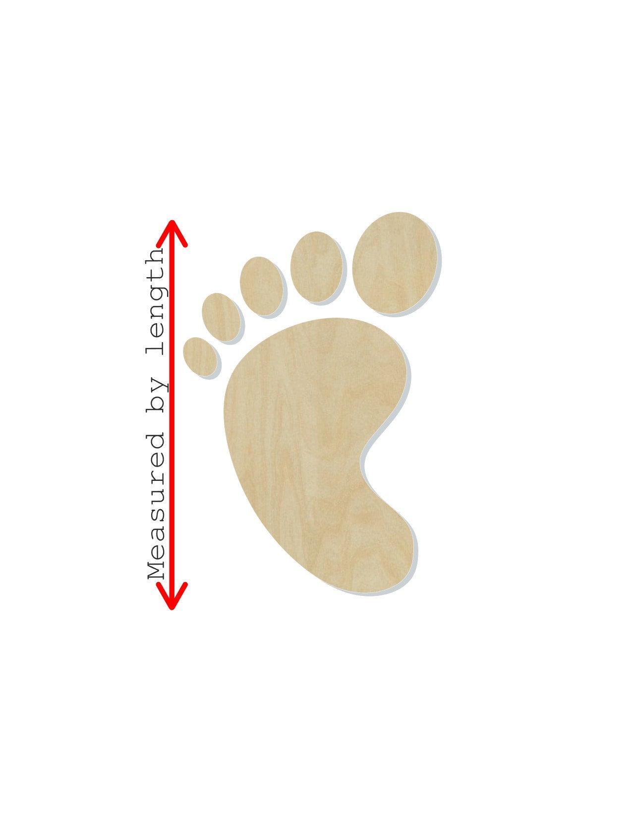 Baby Foot Baby shower infant #1152 - Multiple Sizes Available - Unfinished Wood Cutout Shapes