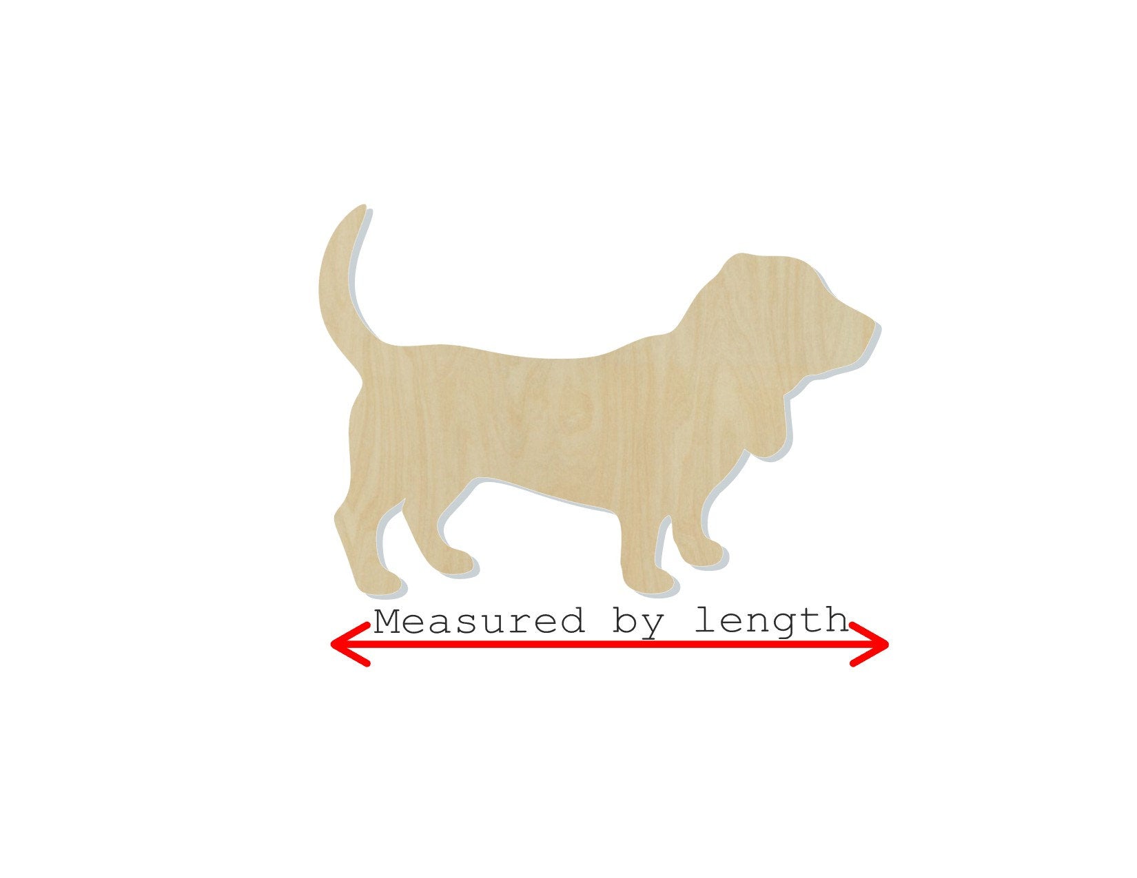 Basset hound Dog Cutouts blank wood Animal cutouts #1190 - Multiple Sizes Available - Unfinished Cutout Shapes