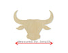 Bull Head blank wood cutouts animal cutouts grab the bull by the horn #1236 - Multiple Sizes Available - Unfinished Wood Cutout Shapes