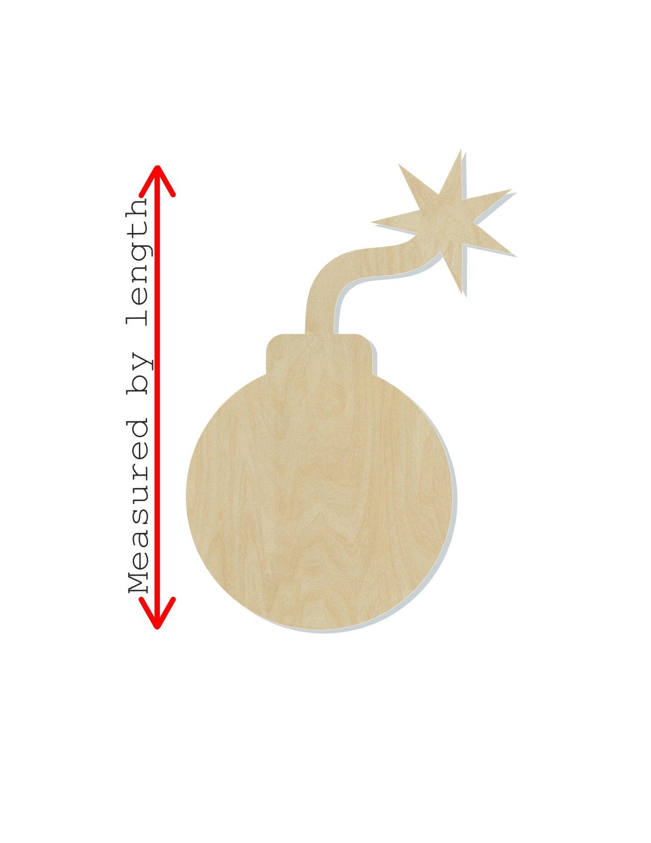Cartoon Bomb DIY Paint blank wood cutouts #1263 - Multiple Sizes Available - Unfinished Wood Cutout Shapes