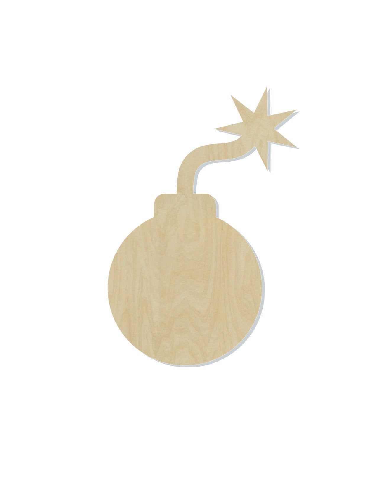 Cartoon Bomb DIY Paint blank wood cutouts #1263 - Multiple Sizes Available - Unfinished Wood Cutout Shapes