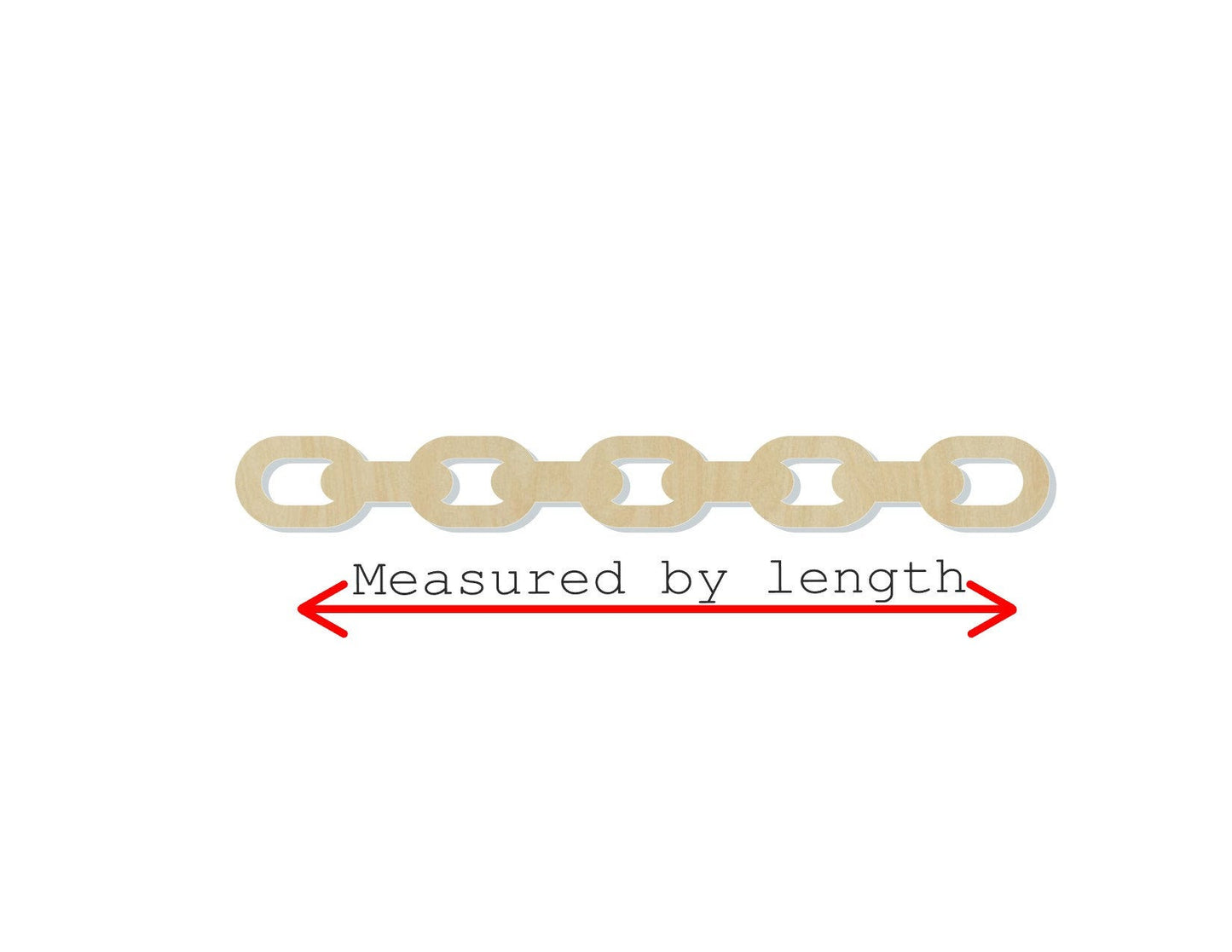 Chain DIY Paint Wood blank cutouts #1276 - Multiple Sizes Available - Unfinished Wood Cutout Shapes