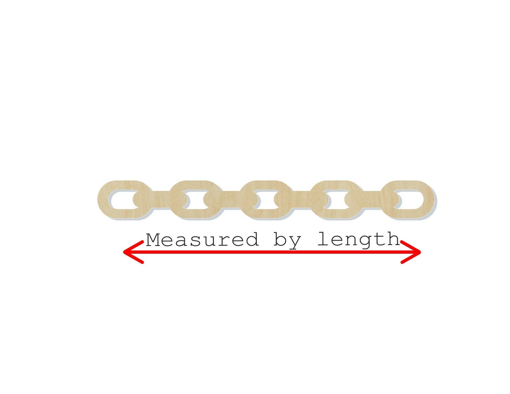 Chain DIY Paint Wood blank cutouts #1276 - Multiple Sizes Available - Unfinished Wood Cutout Shapes