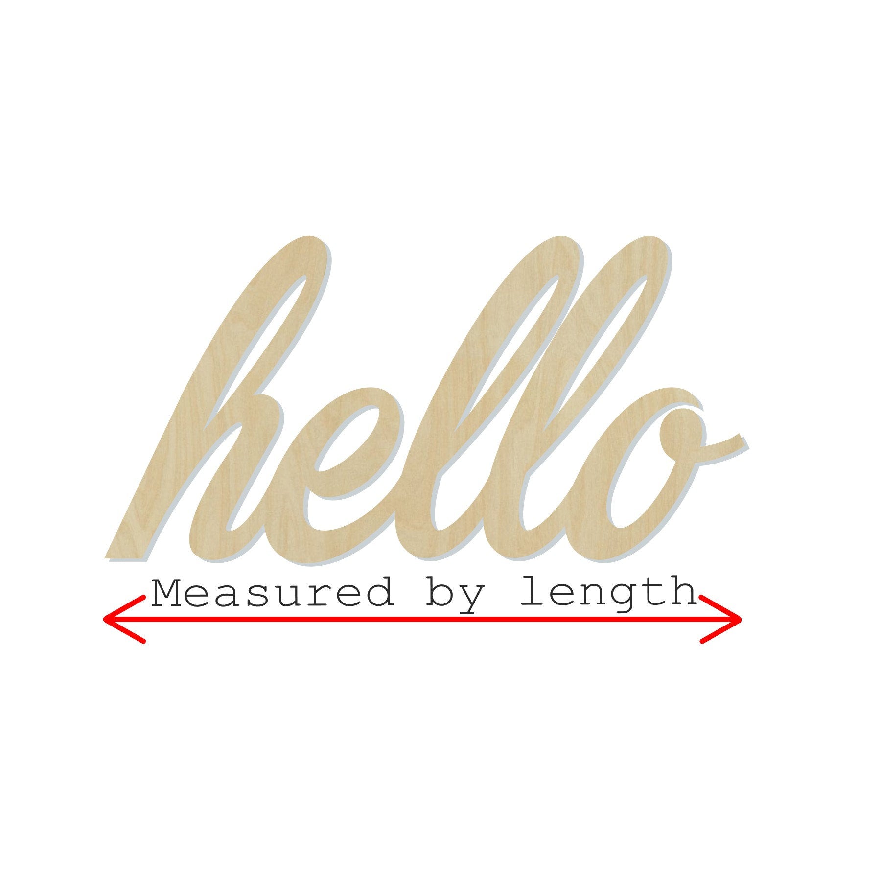 Hello word cutout word cutouts blanks DIY paint #2220 - Multiple Sizes Available - Unfinished Cutout Shapes