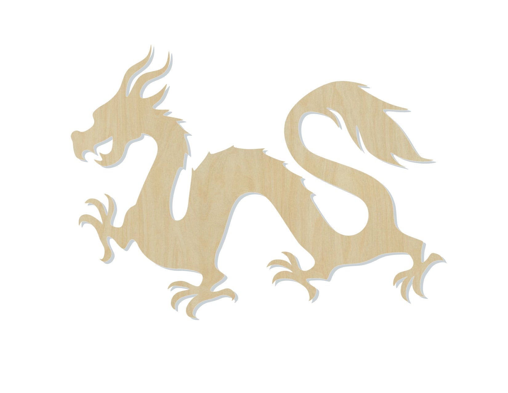 Chinese Dragon Wood blank cutouts Chinese New Year Celebration paint yourself #1306 - Multiple Sizes Available - Unfinished Cutout Shapes