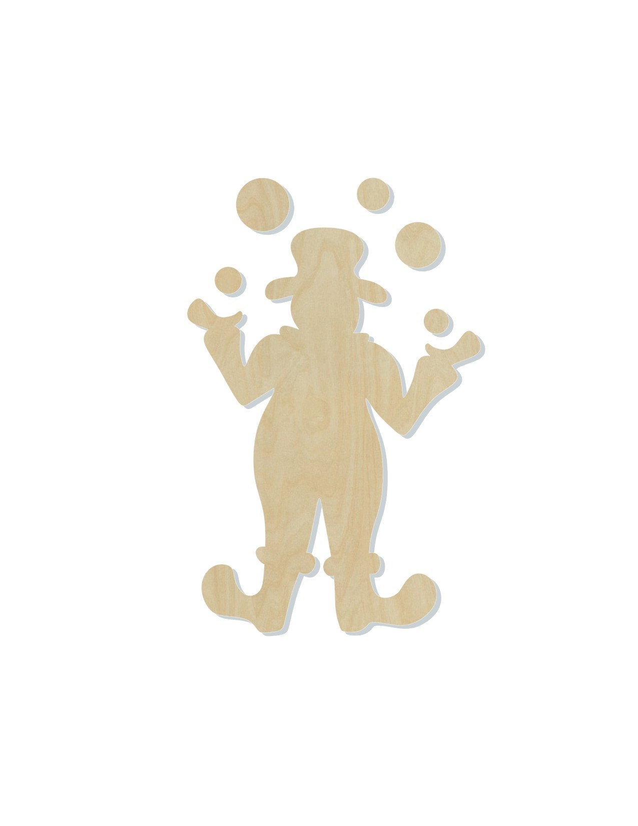 Clown blank wood cutouts Circus Juggling DIY Paint Kit Paint yourself #1341 - Multiple Sizes Available - Unfinished Cutout Shapes