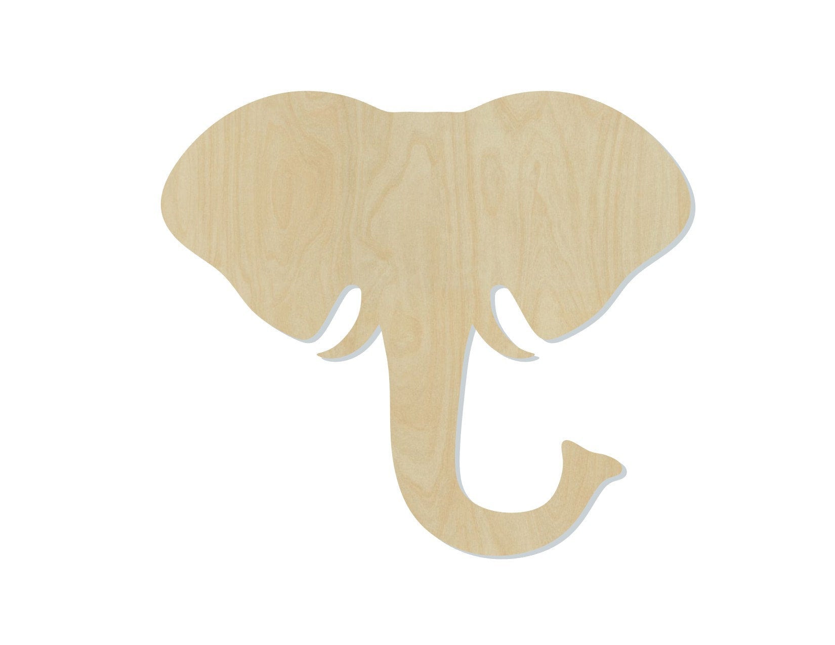 Elephant Head Cutout wood cutouts Zoo animals cutouts DIY Paint kit #1434 - Multiple Sizes Available - Unfinished Cutout Shapes