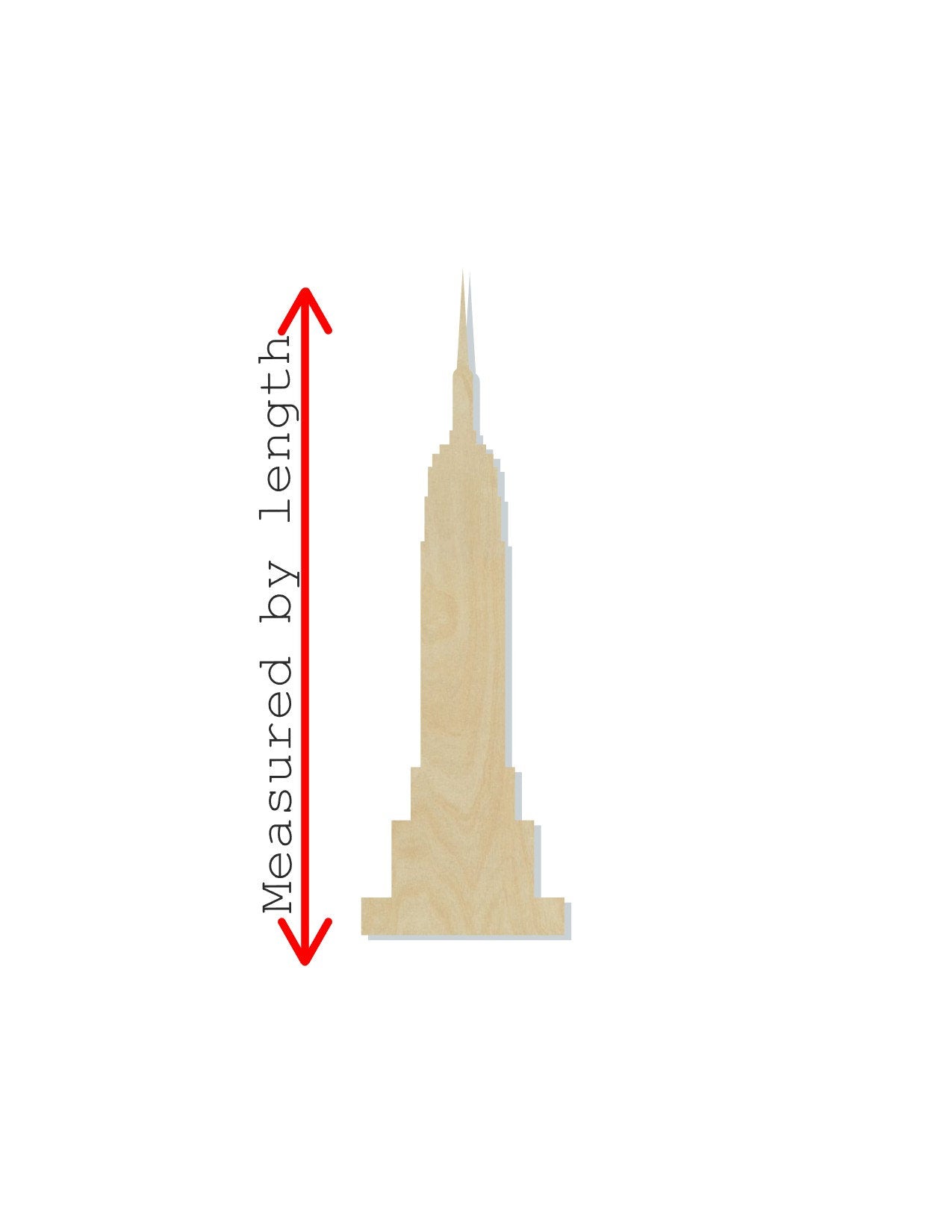 Empire State Building Cutout Wood cutouts New York City NY Places Vacation DIY #1444 - Multiple Sizes Available - Unfinished Cutout Shapes