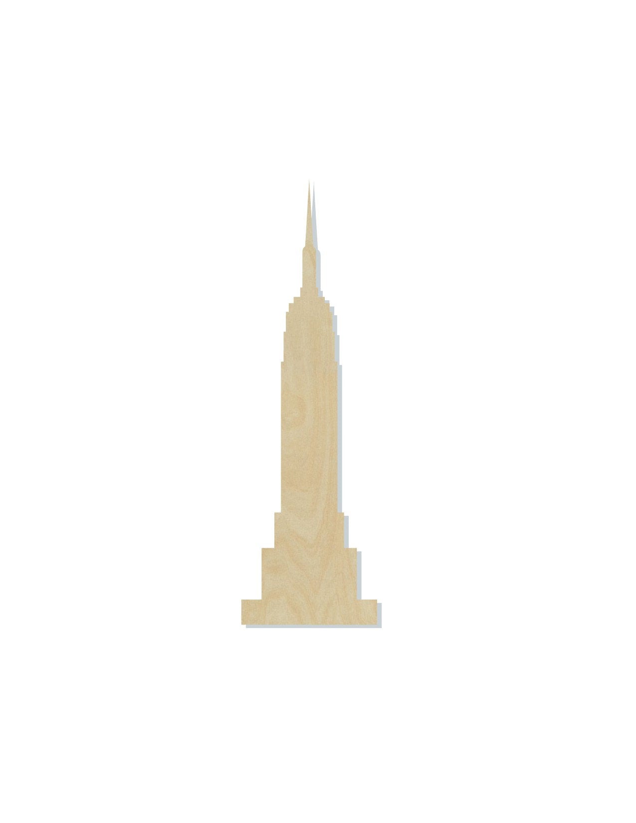 Empire State Building Cutout Wood cutouts New York City NY Places Vacation DIY #1444 - Multiple Sizes Available - Unfinished Cutout Shapes