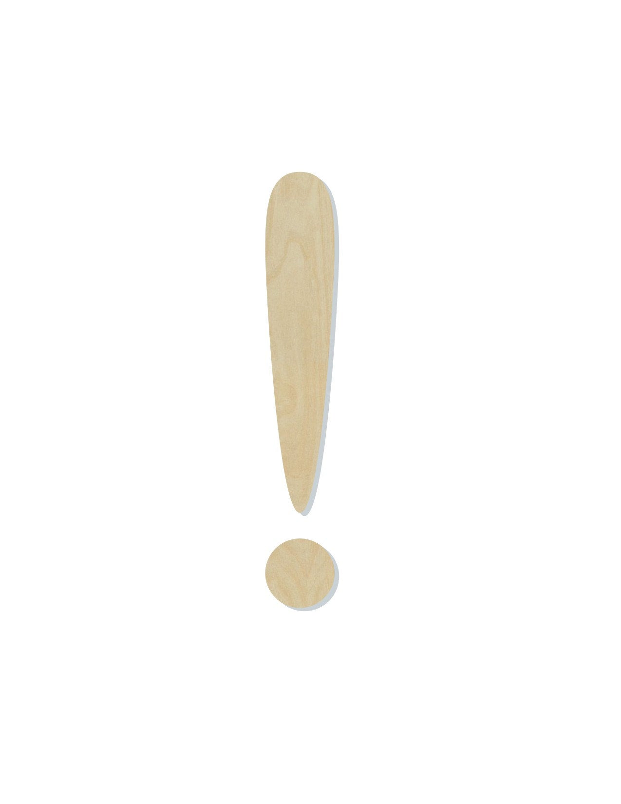 Exclamation Point Cutout word cutouts wood blank cutouts DIY Paint Custom Name #1447 - Multiple Sizes Available - Unfinished Cutout Shapes