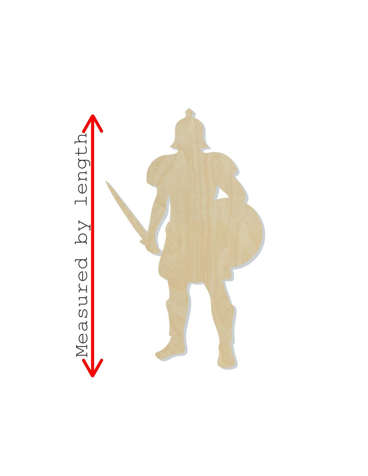 Gladiator wood cutouts DIY paint kit #1533 - Multiple Sizes Available - Unfinished Wood Cutout Shapes
