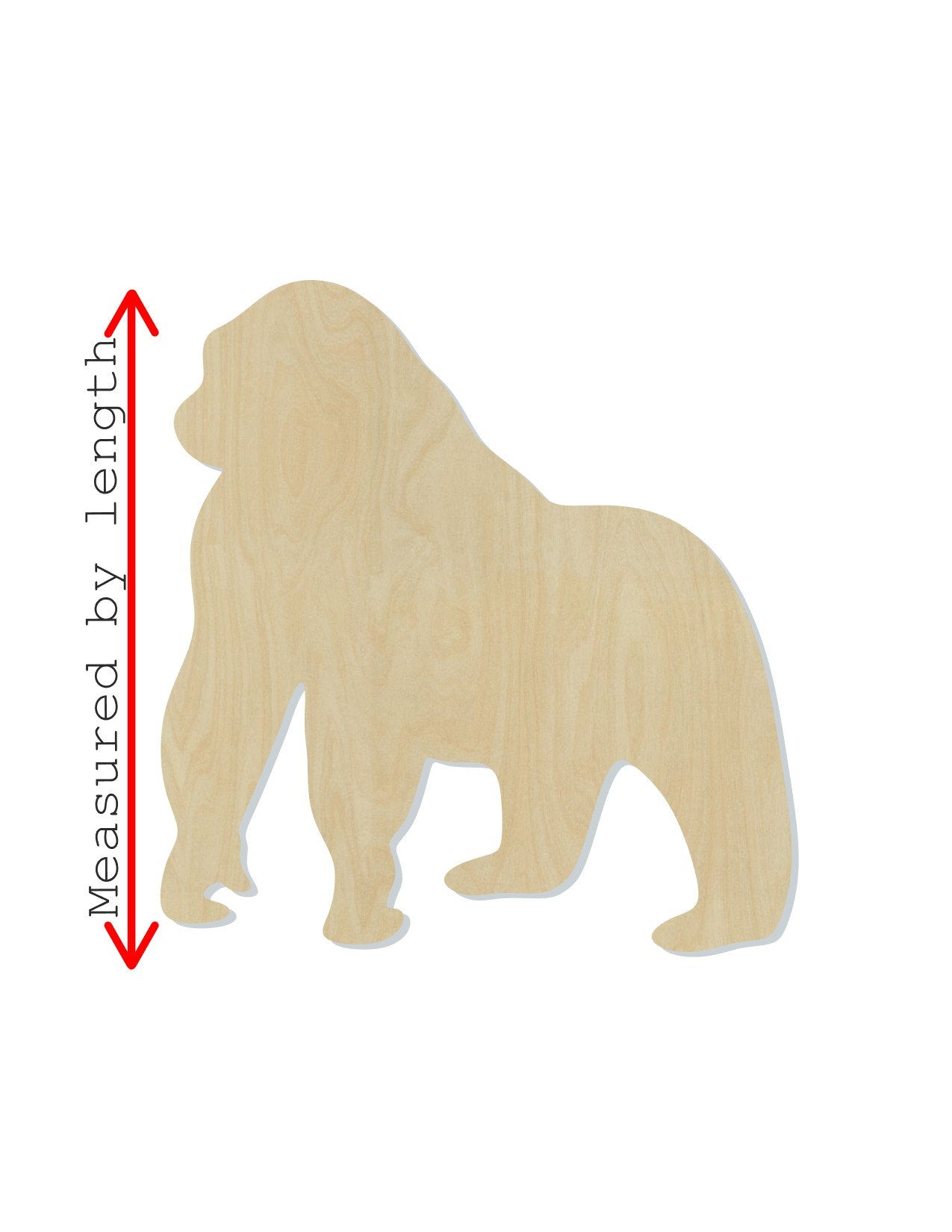 Gorilla wood cutouts Zoo animals Animal cutouts animal blanks DIY Paint #1546 - Multiple Sizes Available - Unfinished wood cutout shapes
