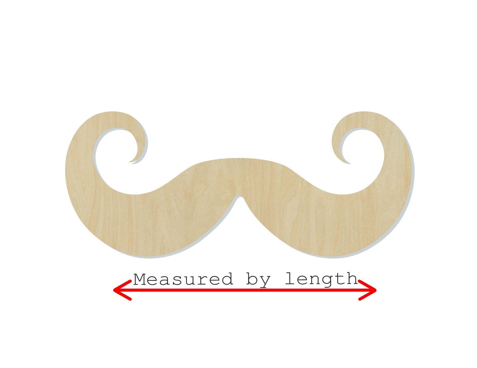 Handlebar Mustache Cutout wood cutouts Little Man Mr Man DIY paint kit #1581 - Multiple Sizes Available - Unfinished Cutout Shapes