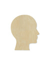 Human Head wood cutout wood shapes DIY Paint kit #1616 - Multiple Sizes Available - Unfinished Wood Cutouts Shapes