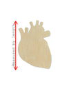 Human Heart wood cutout wood shapes Halloween DIY paint kit #1617 - Multiple Sizes Available - Unfinished Wood Cutouts Shapes