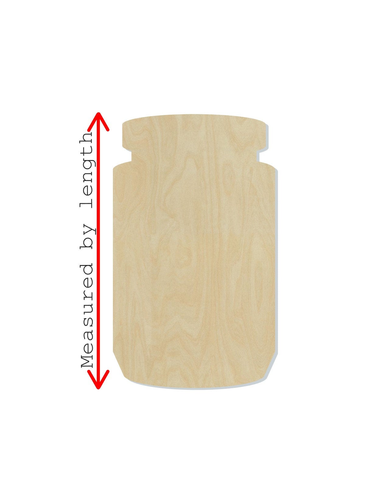 Jar wood cutout wood shapes DIY Paint kit #1638 - Multiple Sizes Available - Unfinished Wood Cutouts Shapes
