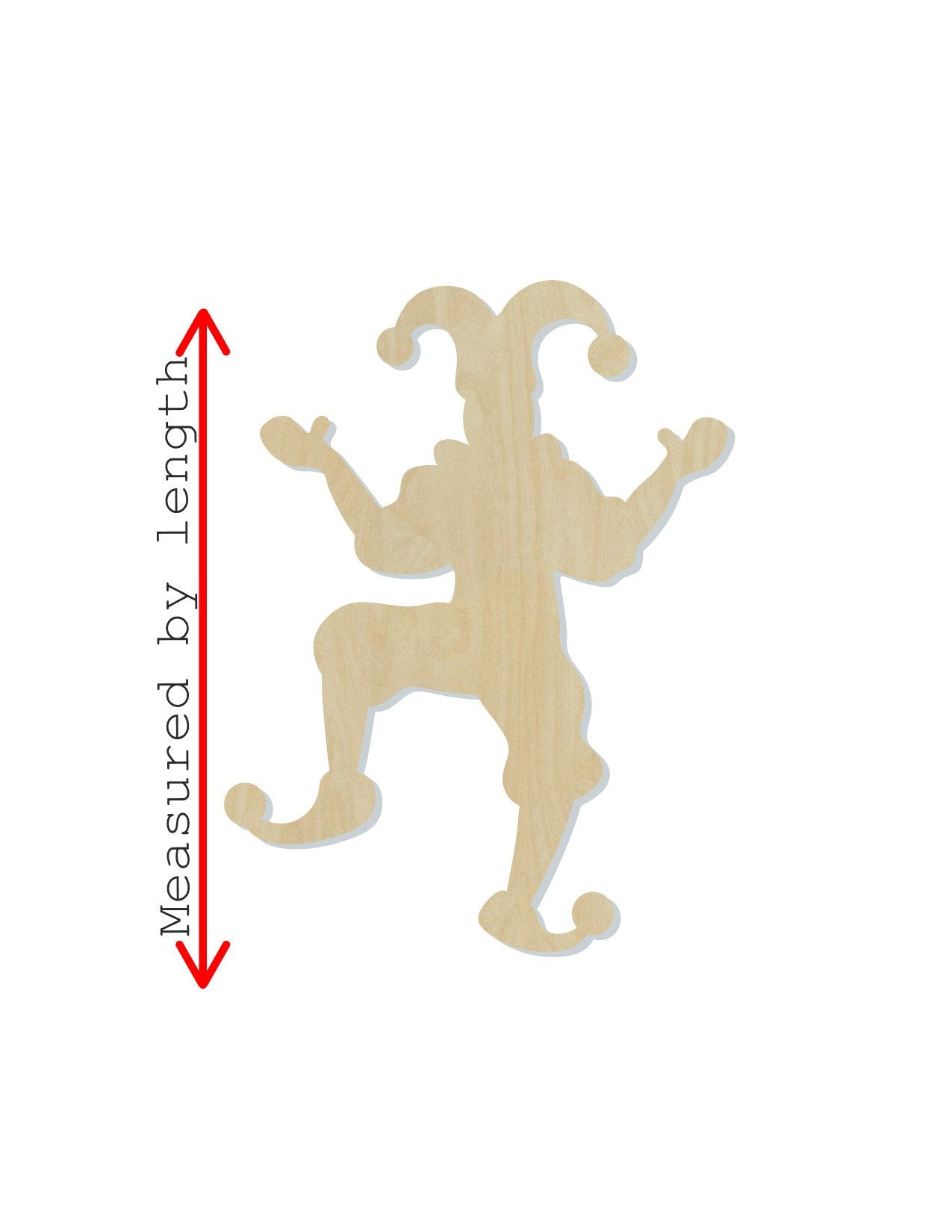 Jester wood cutouts wood shapes joker DIY Paint kit #1641 - Multiple Sizes Available - Unfinished wood Cutout Shapes