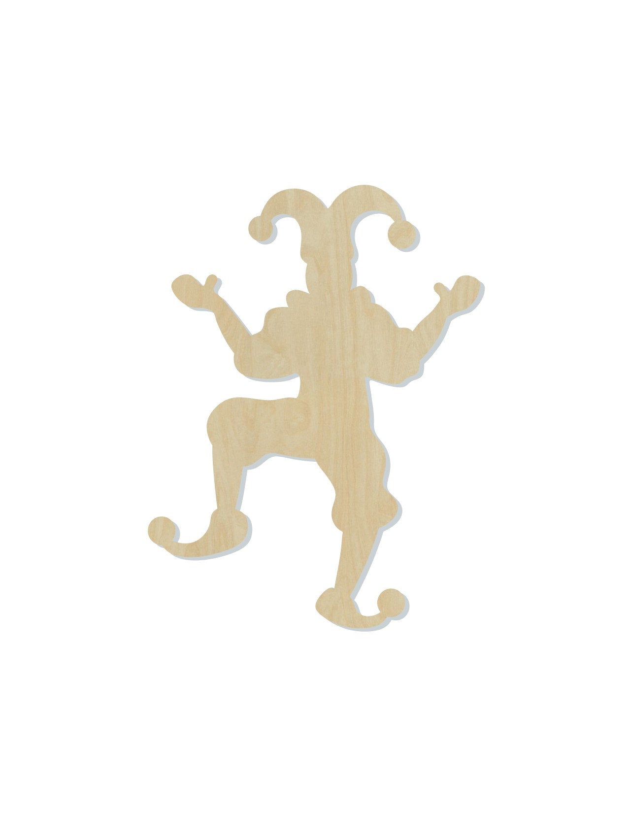 Jester wood cutouts wood shapes joker DIY Paint kit #1641 - Multiple Sizes Available - Unfinished wood Cutout Shapes