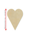 Long Heart wood cutouts wood shapes Valentine's Craft DIY Paint kit #1704 - Multiple Sizes Available - Unfinished Wood Cutout Shapes
