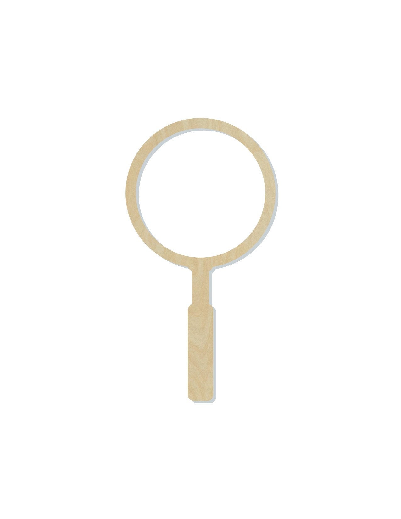 Magnifying Glass wood cutouts wood shapes DIY paint kit #1713 - Multiple Sizes Available - Unfinished Wood Cutout Shapes