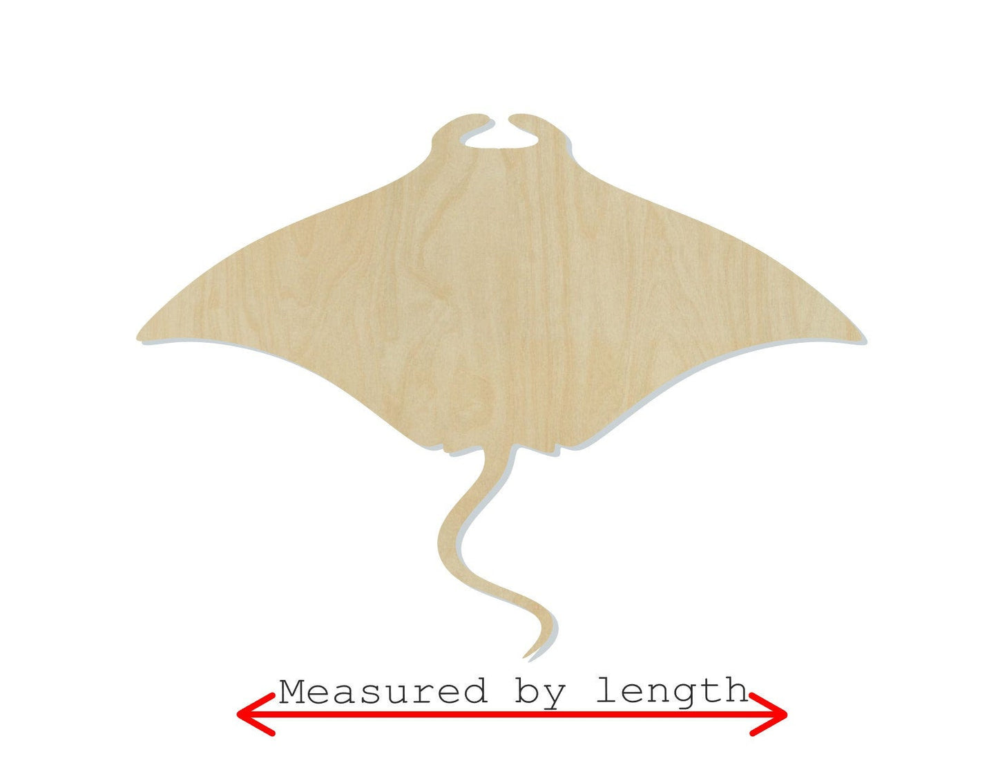 Manta Ray wood shape wood cutouts Ocean animals sea life animal cutouts DIY #1724 - Multiple Sizes Available - Unfinished Wood Cutout Shapes