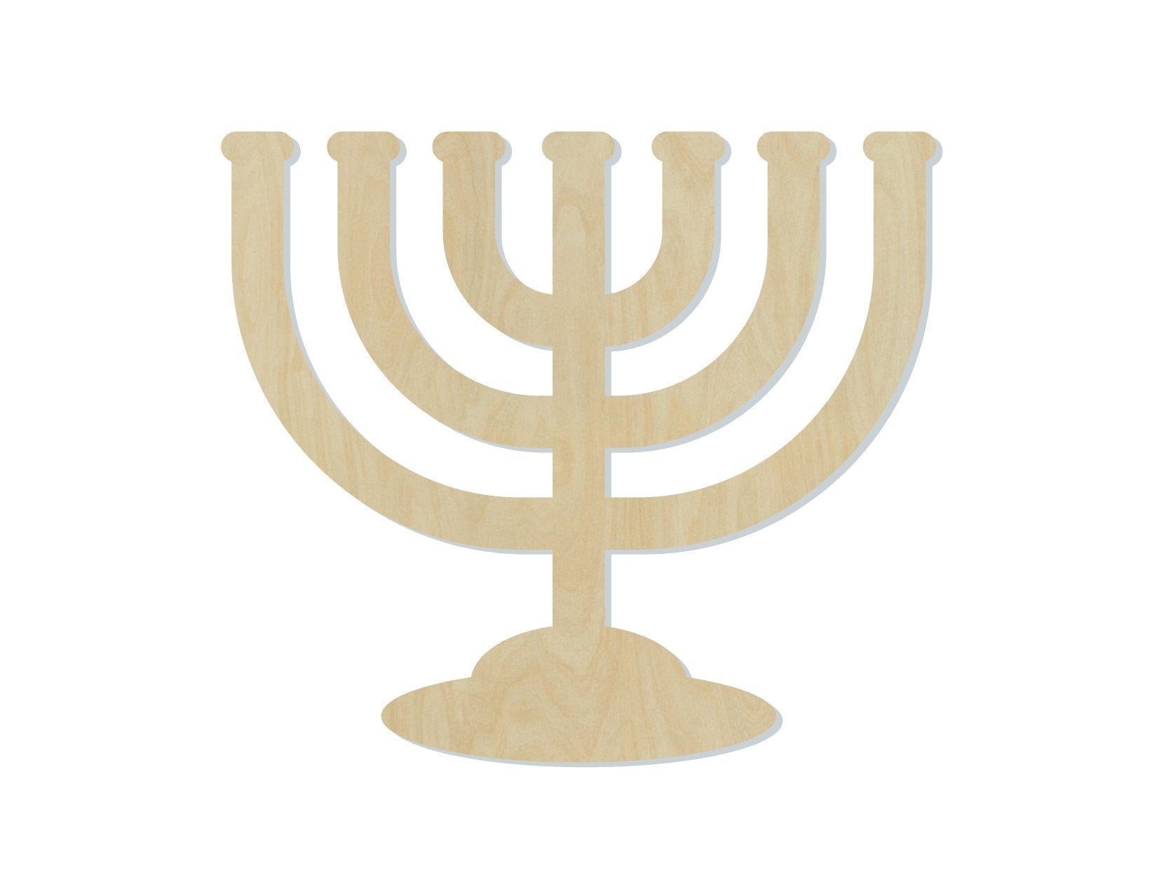 Menorah wood shape wood cutouts Holiday cutouts Holiday Craft DIY Paint kit #1737 - Multiple Sizes Available - Unfinished Wood Cutout Shapes