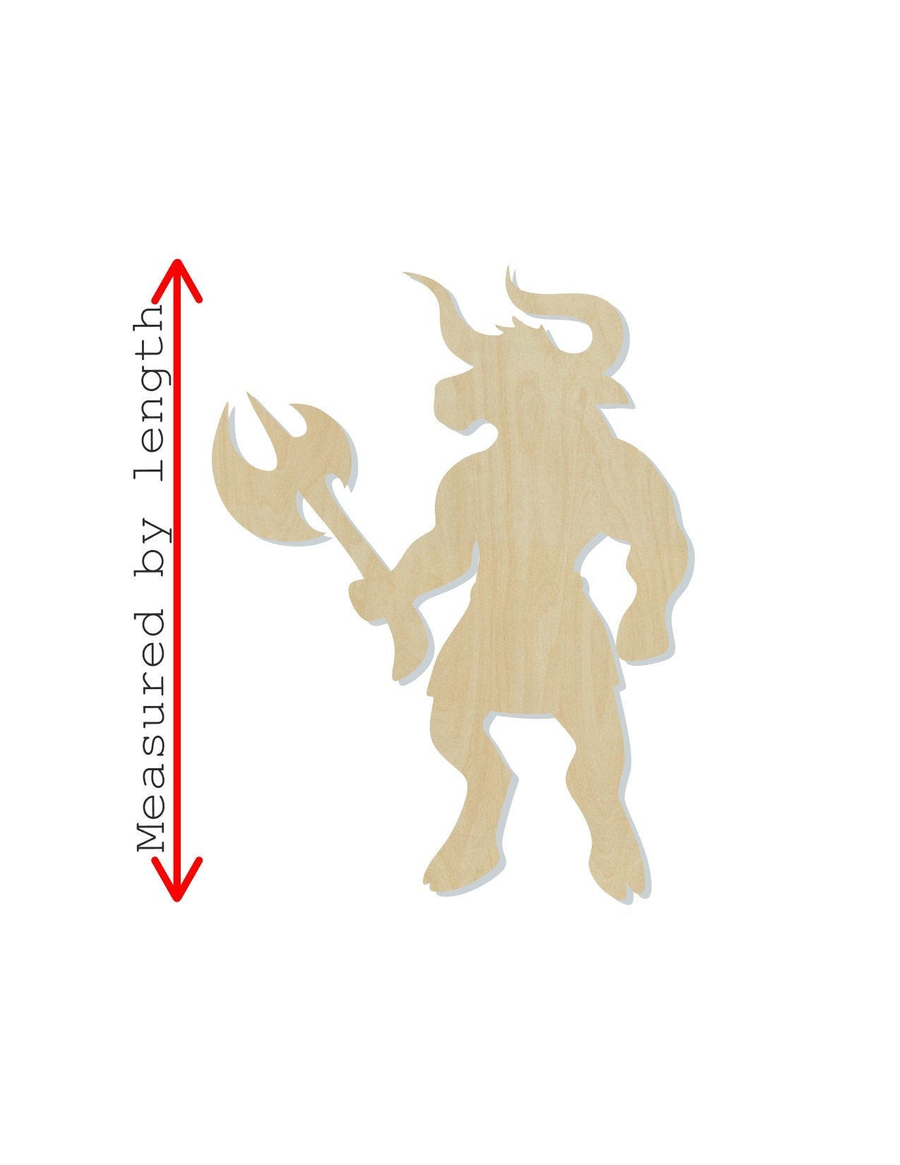 Minotaur wood shape wood cutouts DIY Paint kit #1745 - Multiple Sizes Available - Unfinished Wood Cutout Shapes