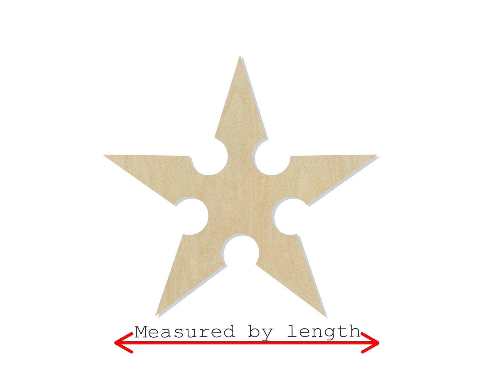 Ninja Star wood shape wood cutout DIY Paint kit #1784 - Multiple Sizes Available - Unfinished Wood Cutout Shapes