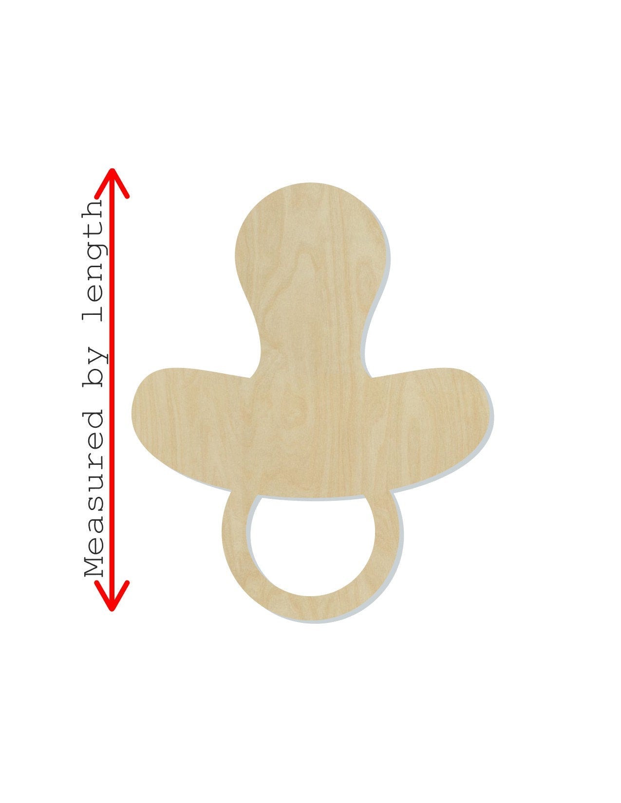Pacifier wood shape wood cutouts baby shower infant baby DIY Paint kit #1812 - Multiple Sizes Available - Unfinished Wood Cutout Shapes
