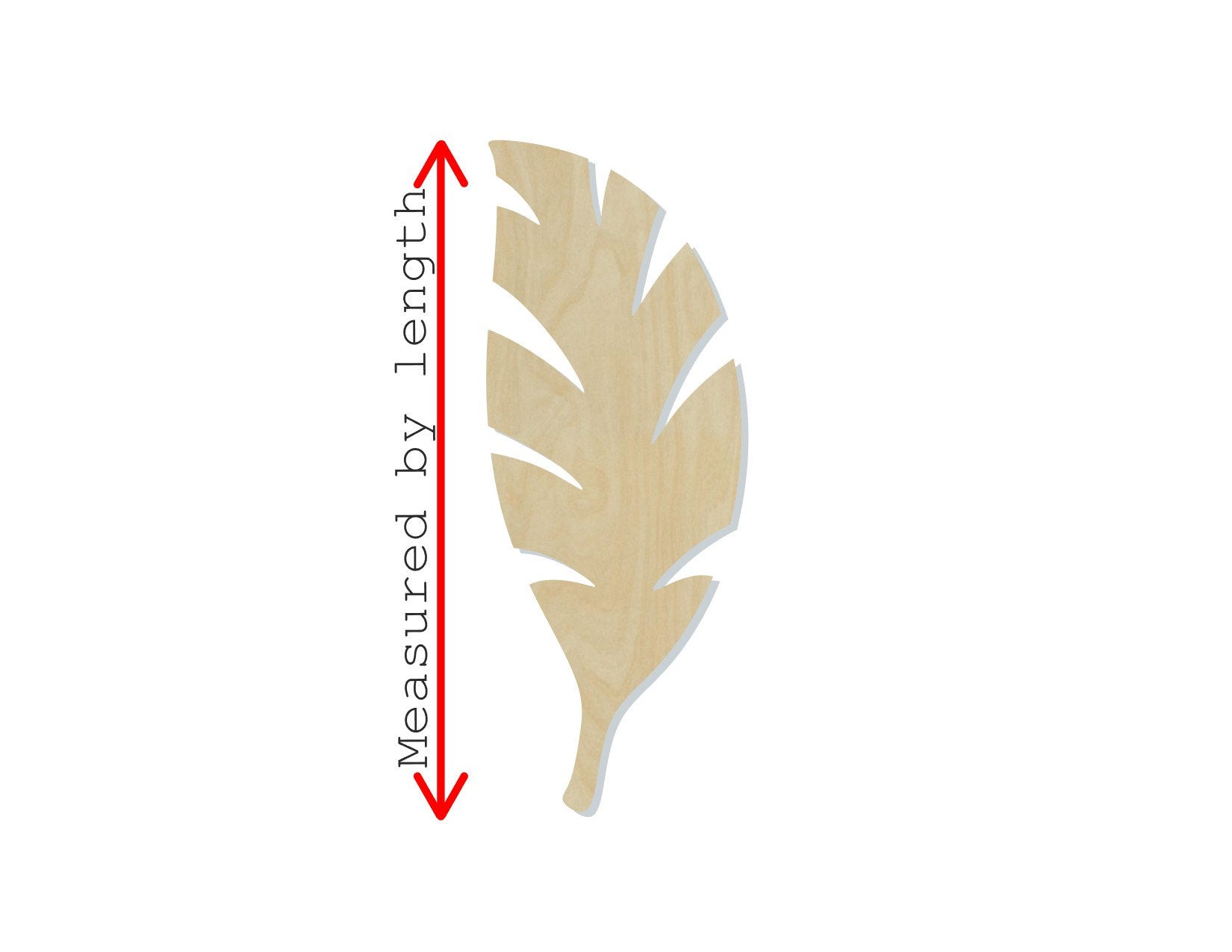 Palm Leaf wood shape wood cutouts plants trees DIY Paint kit #1816 - Multiple Sizes Available - Unfinished Wood Cutout Shapes