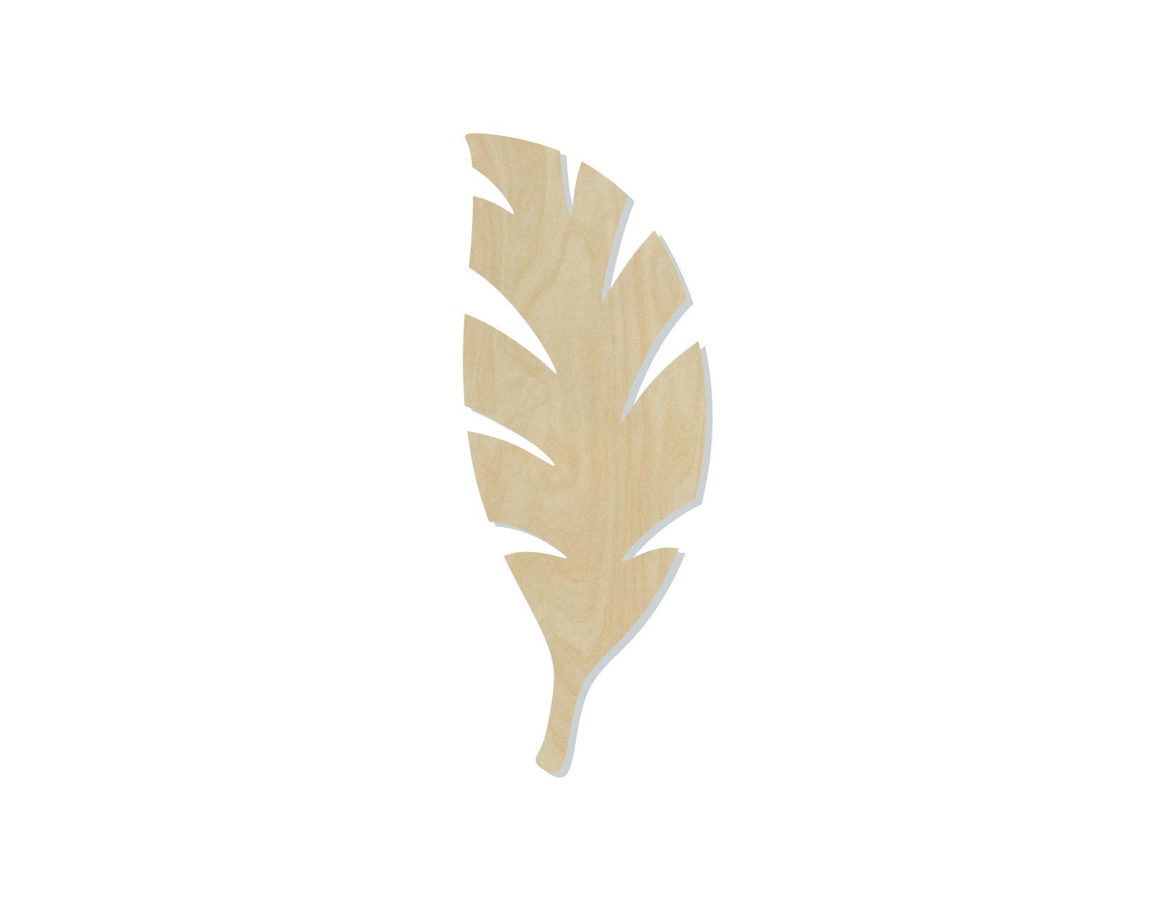 Palm Leaf wood shape wood cutouts plants trees DIY Paint kit #1816 - Multiple Sizes Available - Unfinished Wood Cutout Shapes