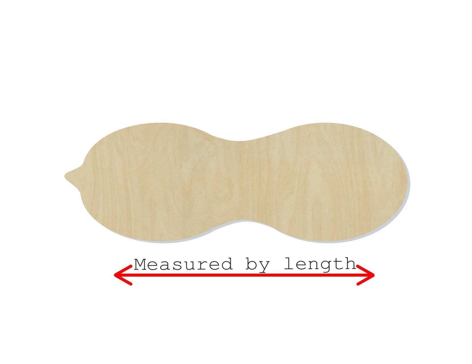 Peanut wood shape wood cutouts food shapes food cutouts DIY Paint kit #1830 - Multiple Sizes Available - Unfinished Wood Cutout Shapes