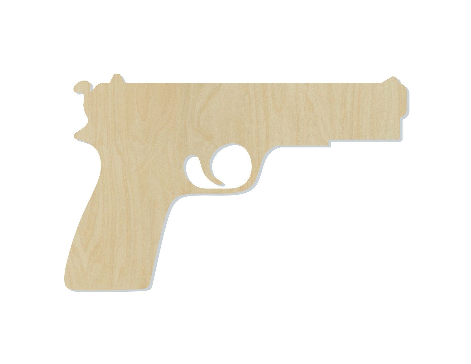 Pistol wood cutouts wood shapes Guns DIY Paint kit #1860 - Multiple Sizes Available - Unfinished wood Cutout Shapes