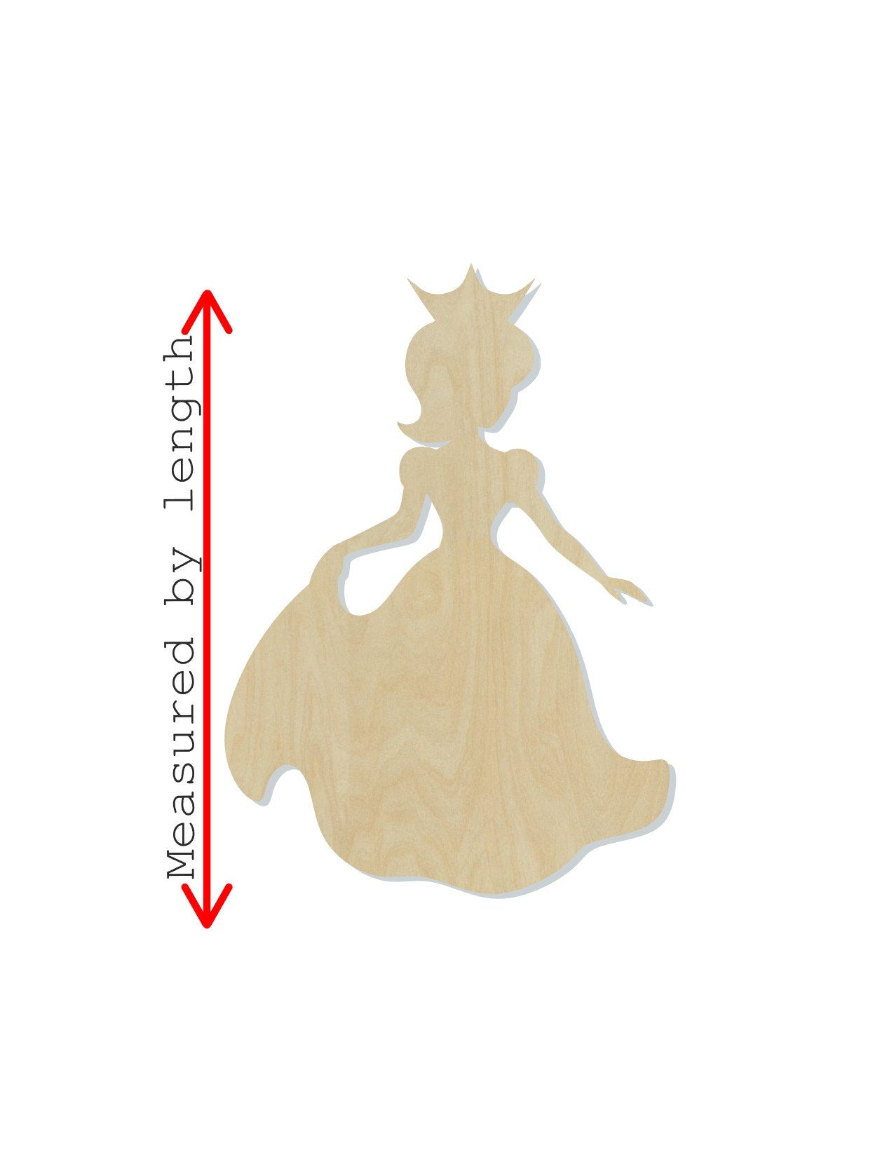 Princess wood shape wood cutouts Castle Queen King Fairy Tale DIY Paint kit #1891 - Multiple Sizes Available - Unfinished Cutout Shapes