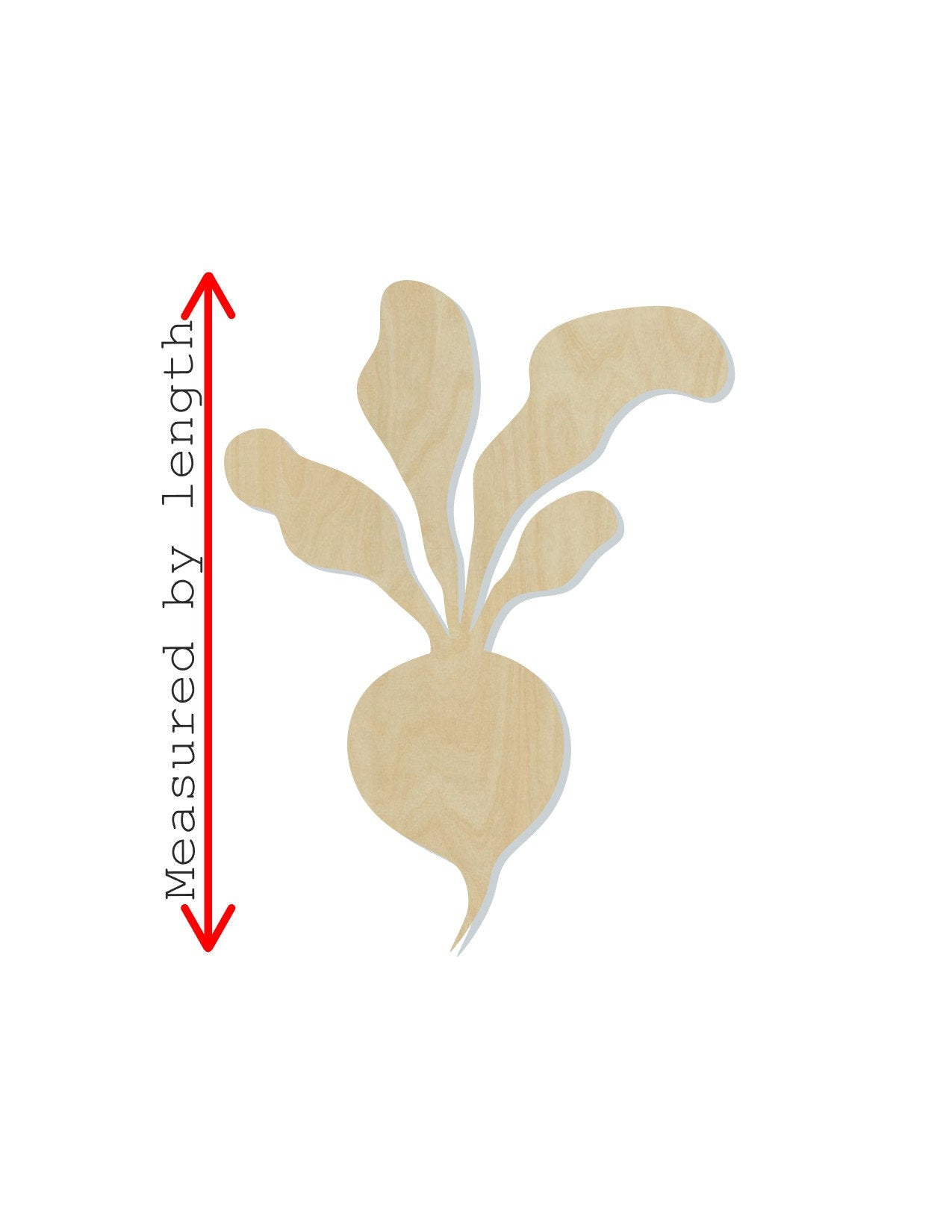 Radish wood shape wood cutouts food cutouts Garden Yard DIY pain kit #1906 - Multiple Sizes Available - Unfinished Wood Cutout Shapes